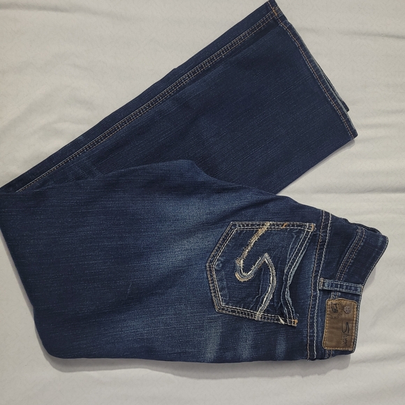 Silver Jeans Denim - Silver Jeans Women's Dark Blue Bootcut Jeans